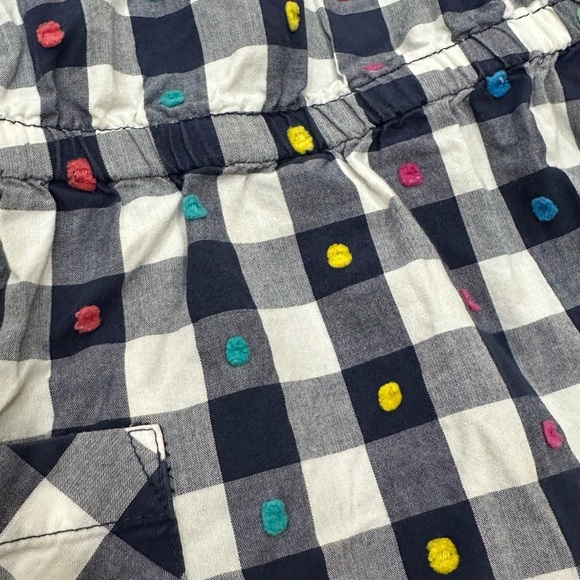 Hanna Andersson Blue and White gingham High-Low Tie Front Sundress size 110 - Picture 2 of 6